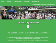Tablet Screenshot of colegioascensionnicol.cl